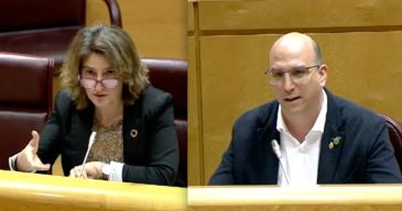El senador de Teruel Existe, Joaquín Egea, reclama a la ministra Ribera que la 