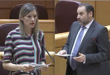 Ábalos dice en el Senado que el estudio del tramo Zaragoza-Teruel saldrá a información pública este año tal como se comprometió con Teruel Existe