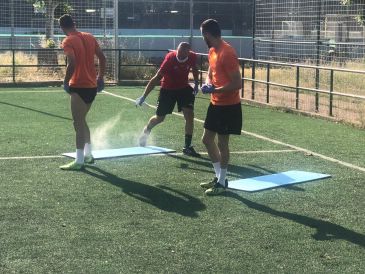 El CD Teruel retoma su preparación en el césped del Parque Deportivo Ebro