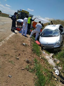 Un herido grave en un accidente de tráfico en Muniesa