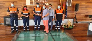 Reconocimiento a 13 voluntarios de Protección Civil de la Comarca del Bajo Aragón