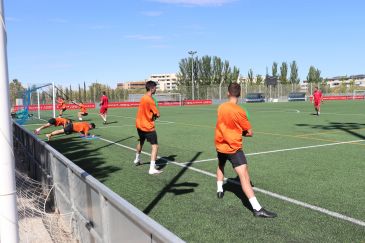 El CD Teruel celebra el primer entrenamiento con la vista puesta en el inicio de la temporada