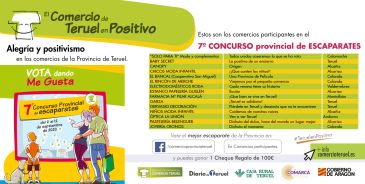 Convocado 
el concurso de escaparates #TeruelenPositivo