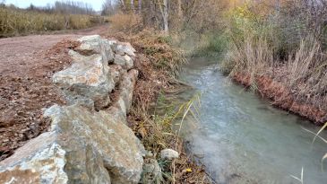 Arreglado el desprendimiento de una ribera del Guadalaviar en San Blas