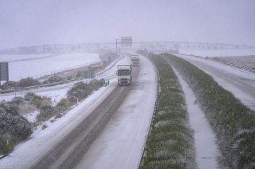 Obligatorio el uso de cadenas en la autovía Mudéjar a su paso por la provincia de Teruel