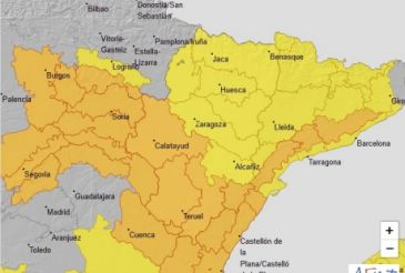 La borrasca Hortense pone en aviso naranja por vientos a casi toda la provincia de Teruel