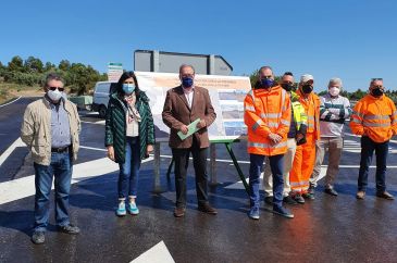 Concluyen las obras de mejora en los accesos a La Fresneda en la carretera A-231