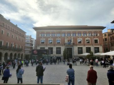 Concentración en defensa del pueblo palestino en la plaza San Juan