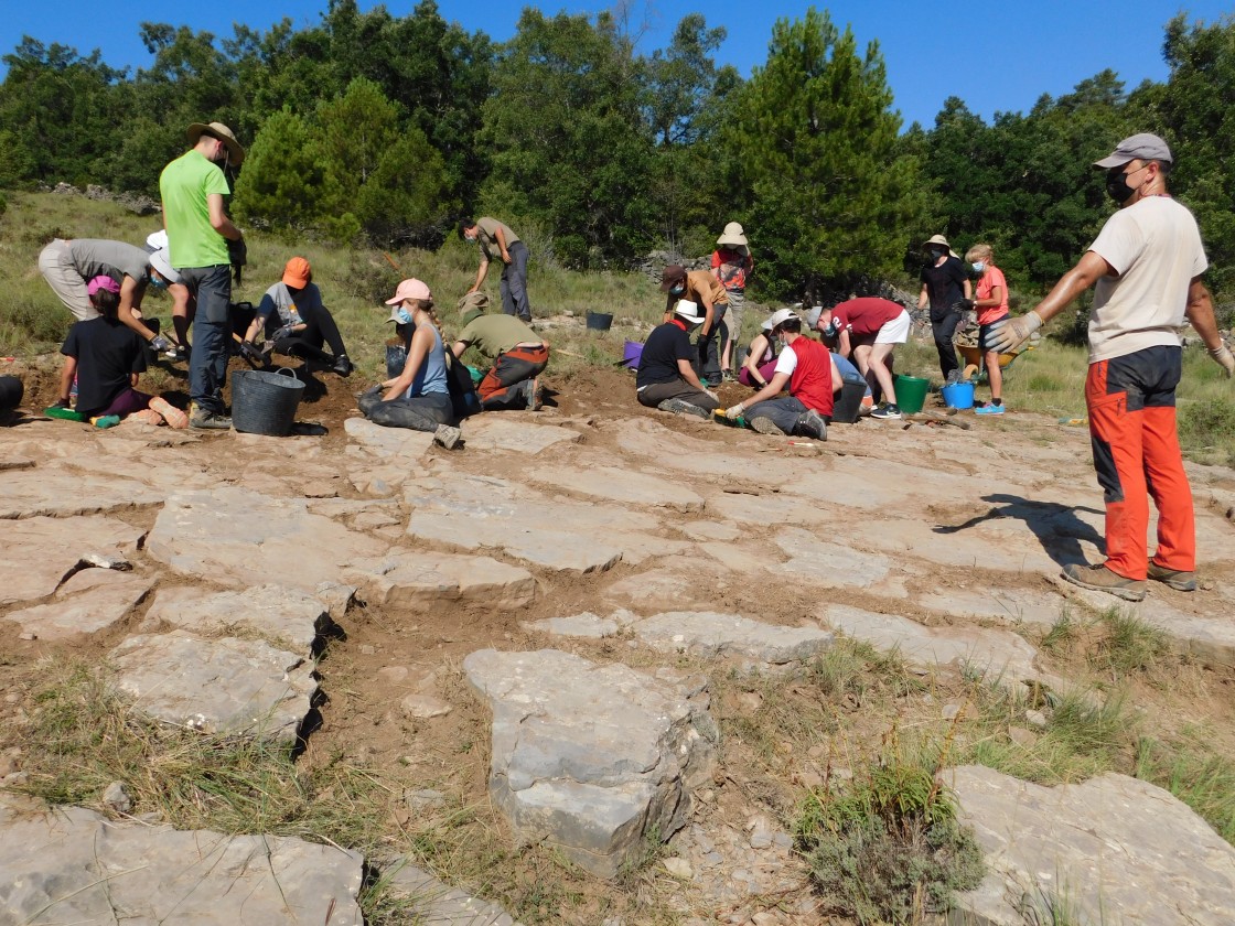 Aflora la inmensa riqueza del yacimiento de icnitas de dinosaurio de El Pozo en El Castellar