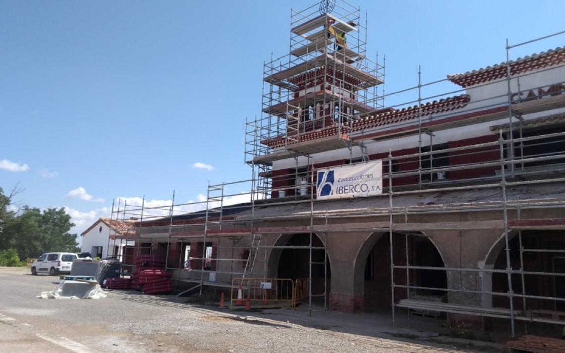 Los trabajos en la cubierta de la estación de Caminreal, concluidos