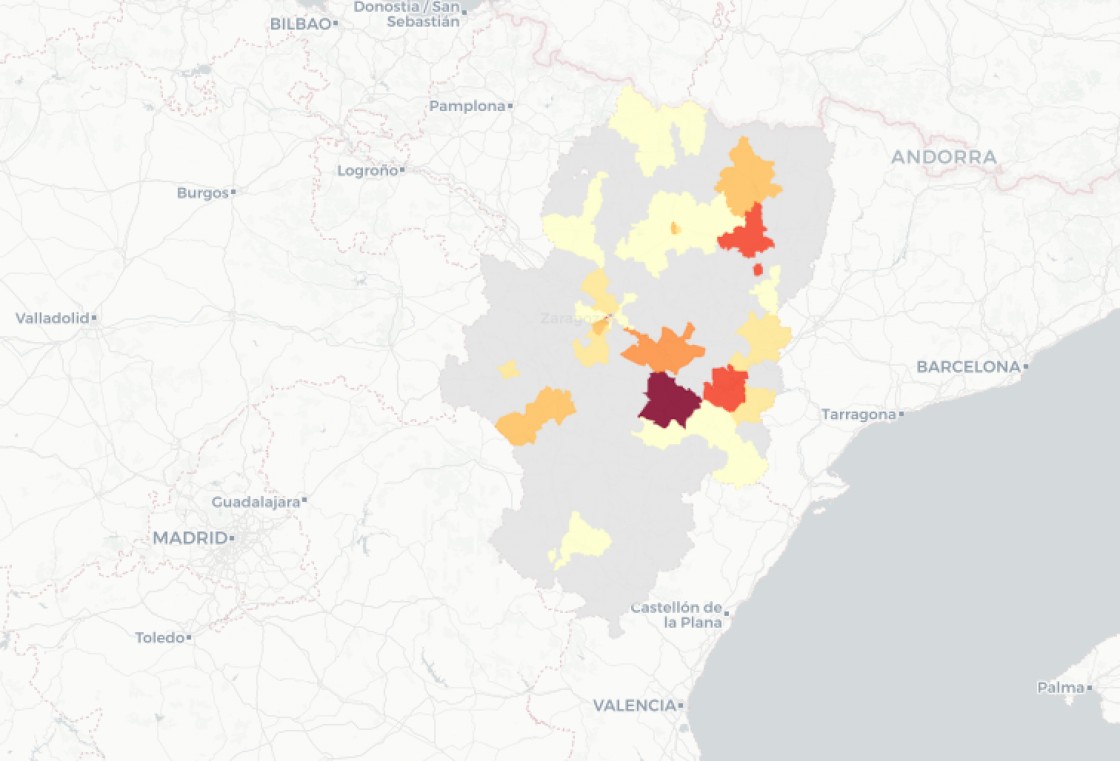 La zona de salud de Híjar encabeza los contagios de Aragón con siete positivos