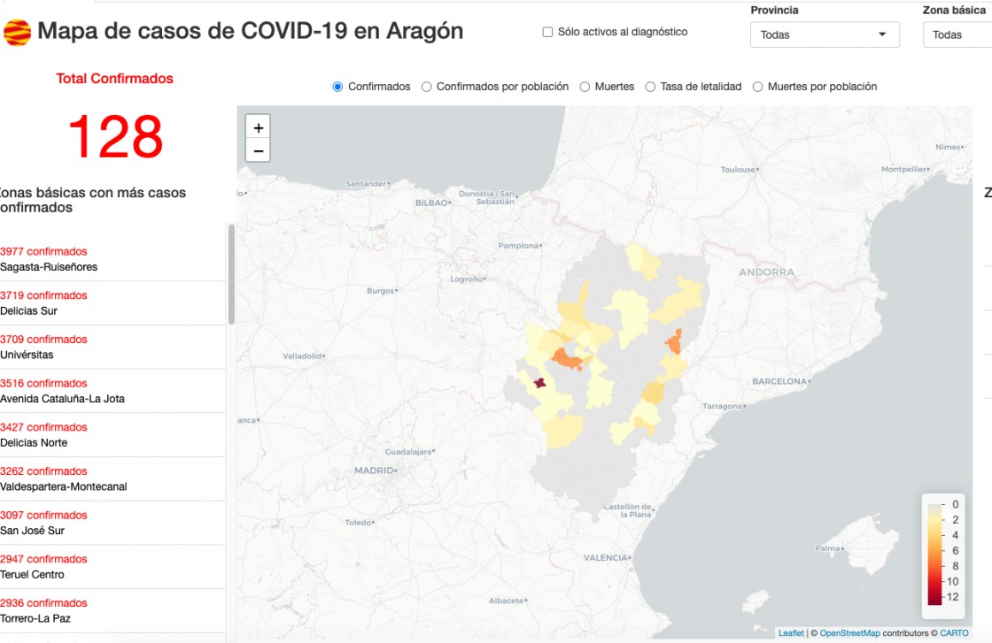 Teruel comunica 9 positivos repartidos en Calanda, Monreal, Calamocha, Alcorisa y Alcañiz