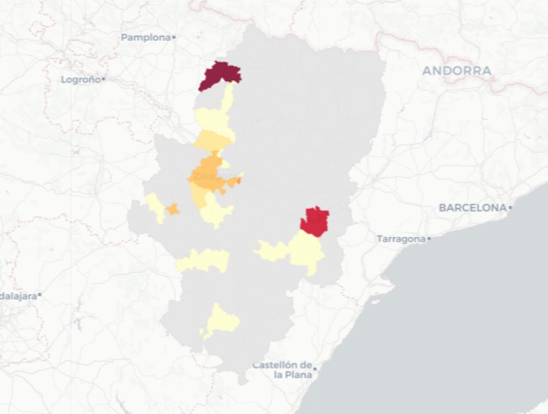 Teruel notifica cinco casos de covid repartidos en Alcañiz, Calanda, Andorra, Calamocha y la capital