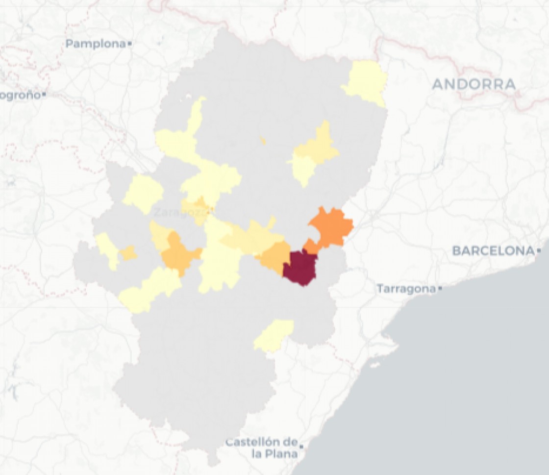 Teruel notifica dos contagios de covid, cinco menos que hace una semana