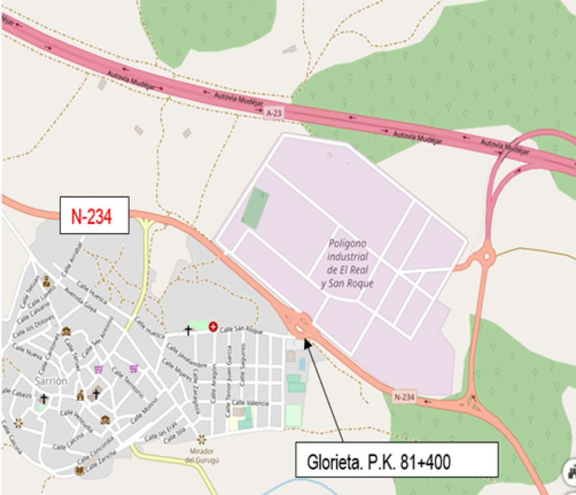 El Mitma licita las obras de mejora de la intersección de la N-234 con Sarrión