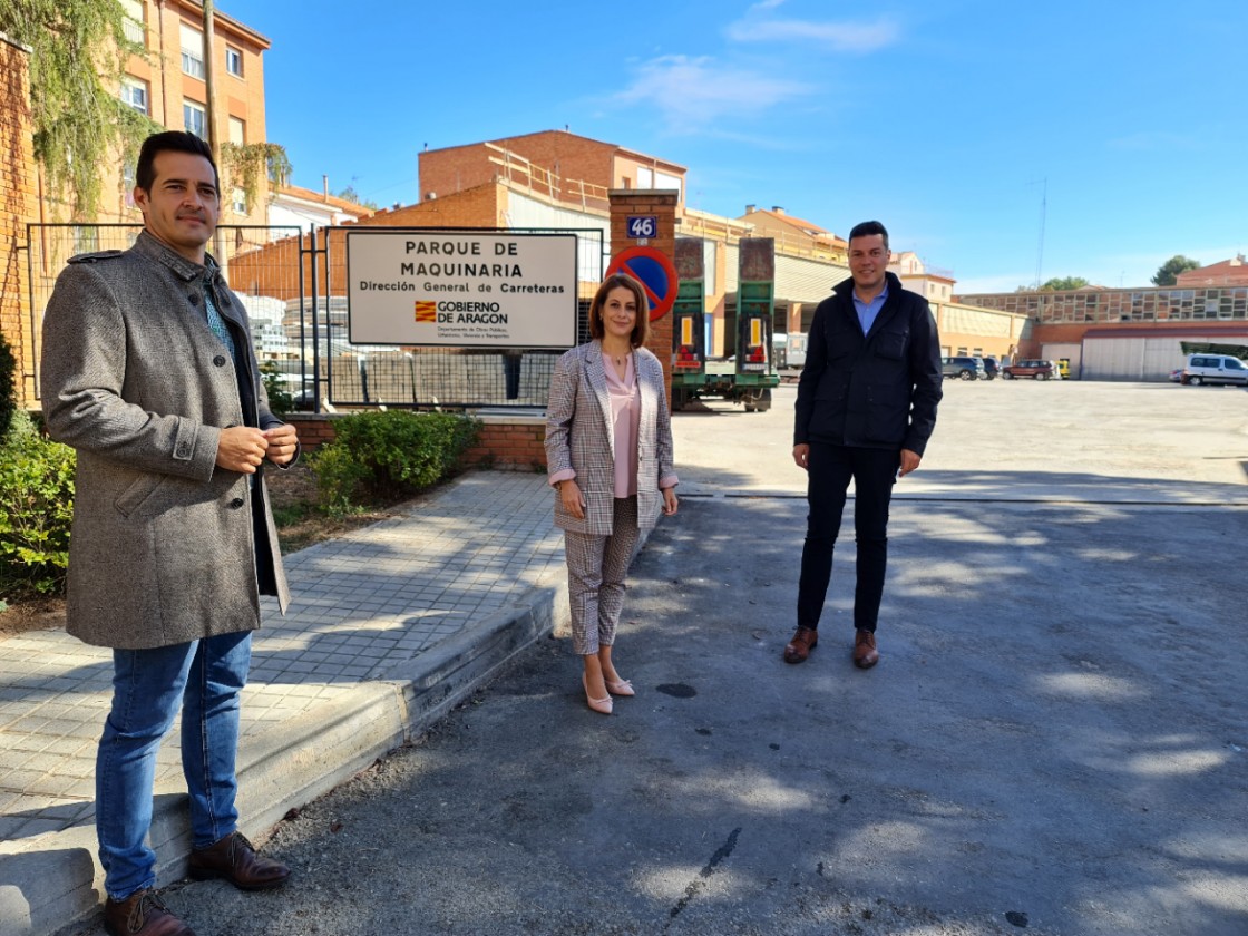 PP y Cs piden a la DGA quitar el parque de maquinaria de carretera de Alcañiz