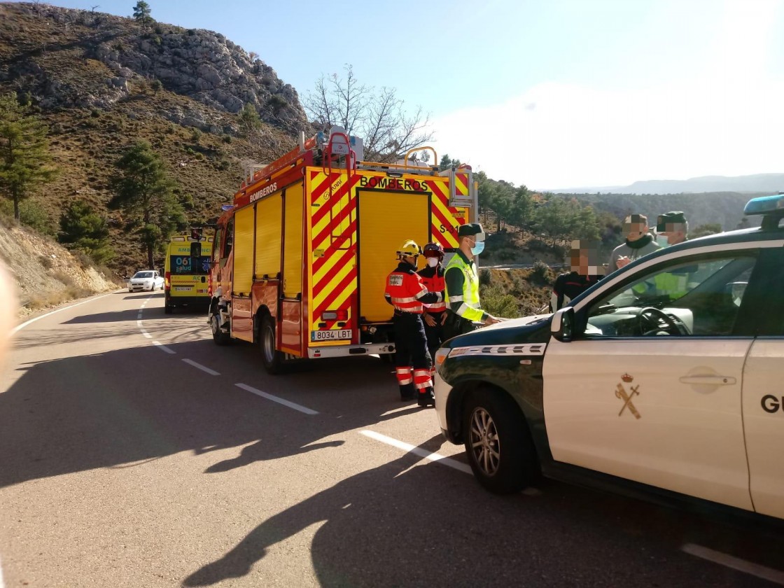 Herido un motorista al caer por un barranco entre Ejulve y Villarluengo