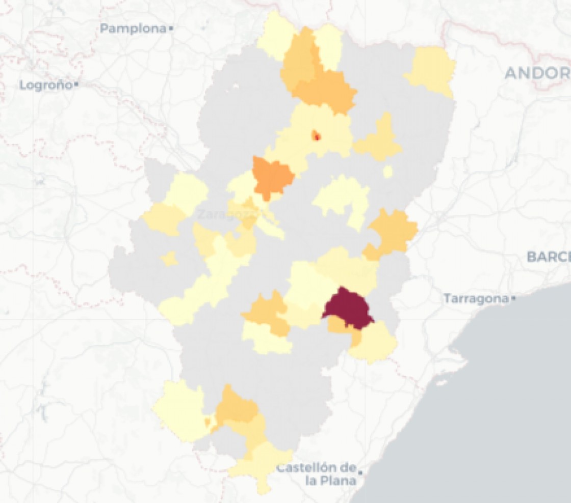 La provincia de Teruel notifica 50 casos y Alcañiz es la zona de salud de Aragón con más positivos al comunicar 19