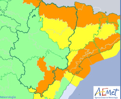 Alerta naranja hasta las 22 horas del lunes por vientos de hasta 100 kilómetros en Gúdar y Maestrazgo
