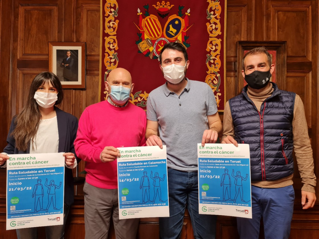 La Asociación contra el Cáncer lanza una campaña de marchas senderistas en Teruel para crear hábitos saludables