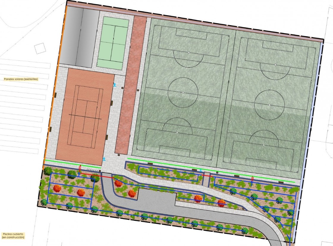 Sale a licitación el proyecto para construir las pistas polideportivas de Los Planos