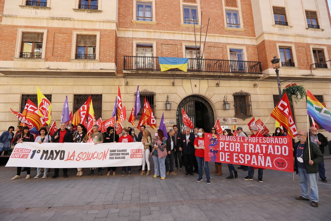 UGT y CCOO salen a la calle en Teruel y Andorra para pedir aumentos salariales ante la subida de los precios