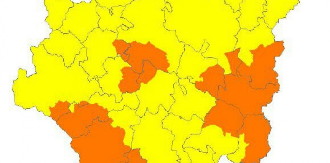 Gran parte de la provincia, en alerta naranja por peligro de incendios forestales