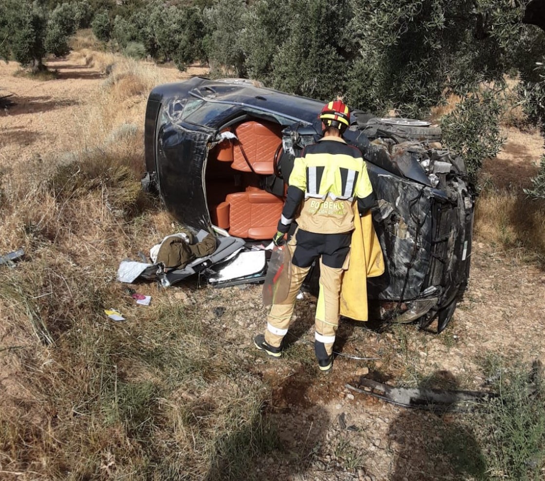 Un herido en un accidente de tráfico ocurrido a la salida de Alcañiz en la N-211