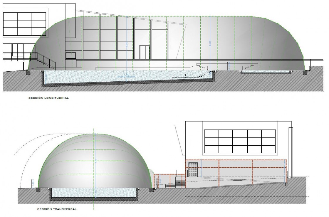 Calamocha avanza en la construcción  de la nueva piscina climatizada