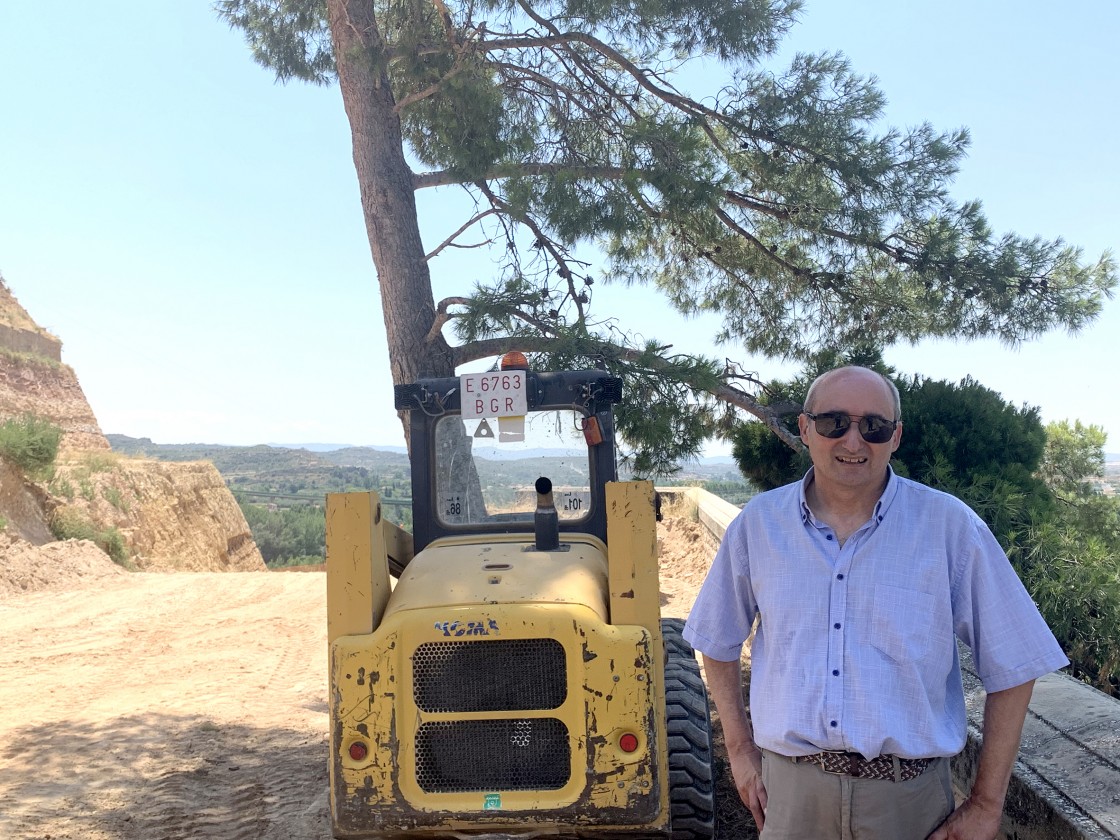 El Ayuntamiento de Alcañiz acondiciona un muro de Pui Pinos afectado por las tormentas