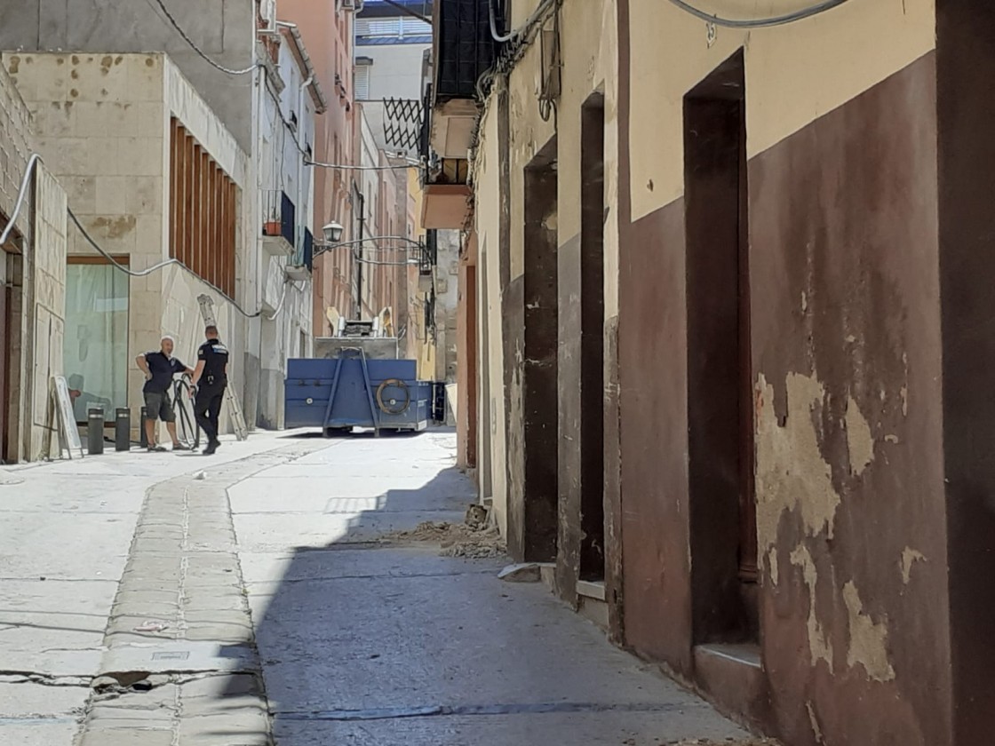 Empiezan las obras de reforma  de la calle Panfranco en Alcañiz