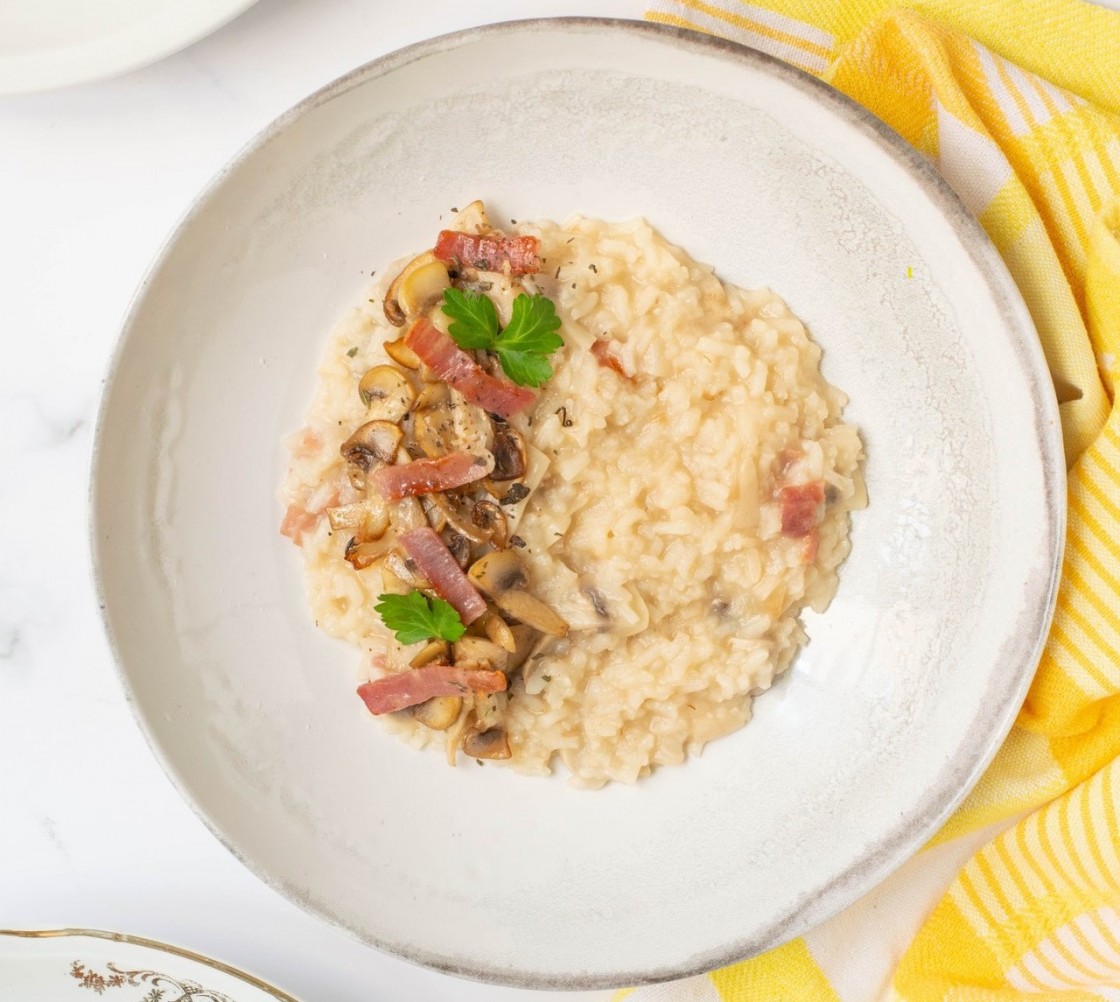 Risotto de jamón con champiñones: ¿Qué ingredientes necesitas para hacer esta receta?