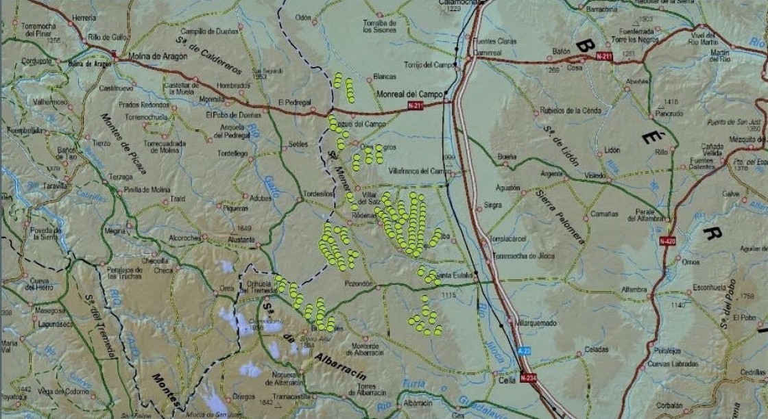 Teruel Existe alerta de más megaproyectos eólicos en la Sierra de Albarracín y Jiloca