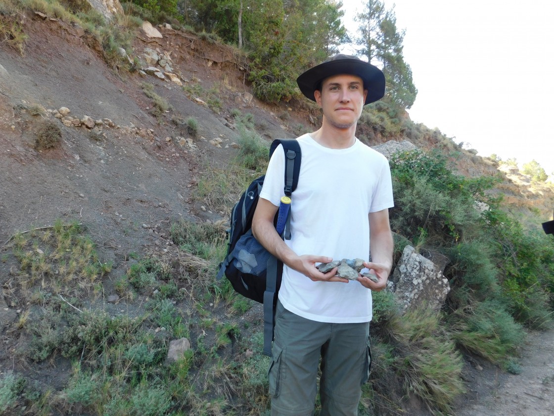 Pablo Cabrera, estudiante de máster en Paleontología Aplicada de la Universidad de Valencia: 