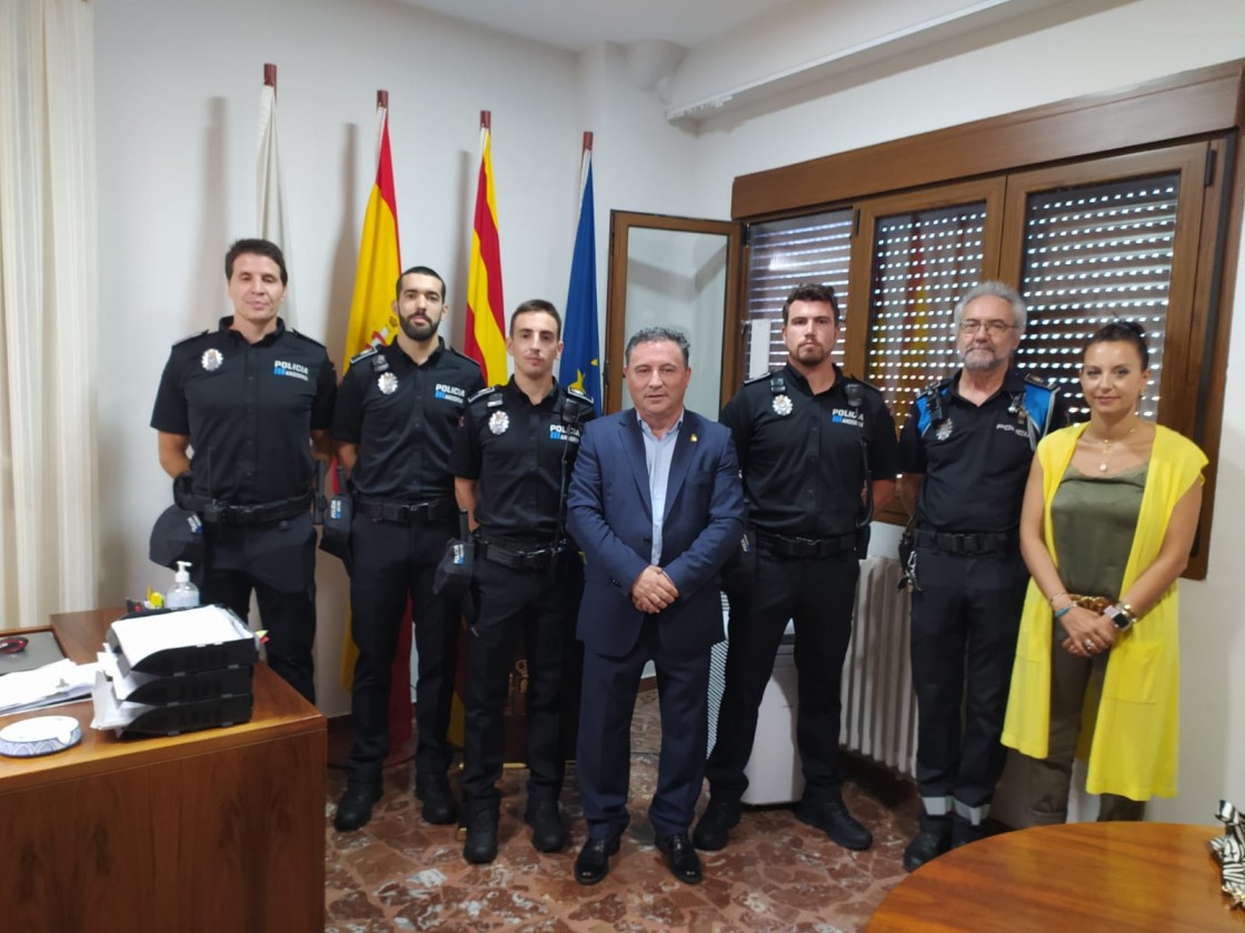 La Policía Local de Andorra incorpora cuatro agentes para llegar a la media plantilla