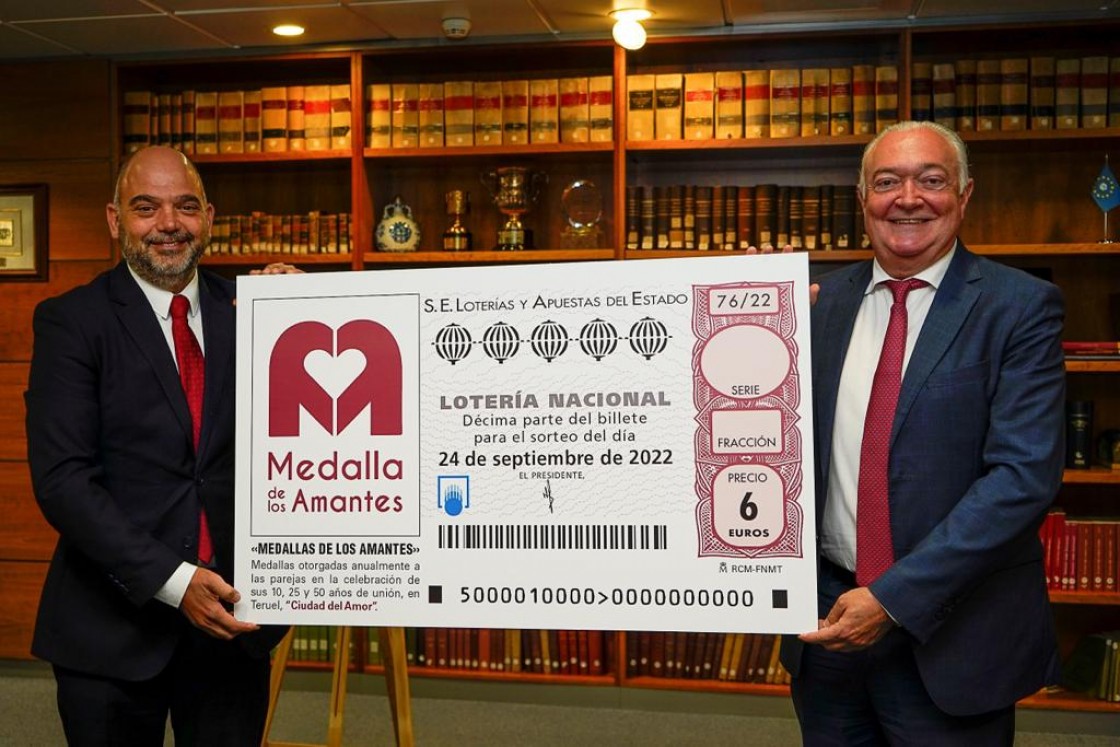 Lotería Nacional dedica el décimo del 24 de septiembre a la Medalla de los Amantes de Teruel