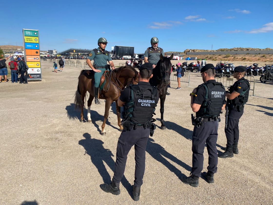 El operativo de la Guardia Civil en Motorland realiza más de mil servicios durante los tres días del Gran Premio de MotoGP