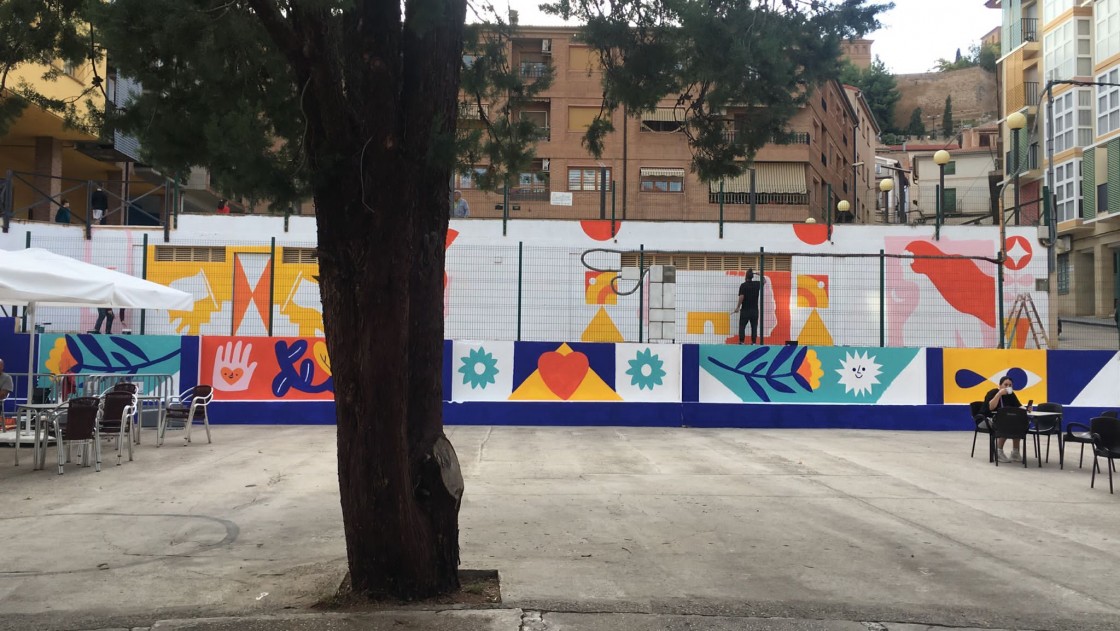 Murales artísticos en Alcañiz para cambiar el aspecto de las zonas urbanas