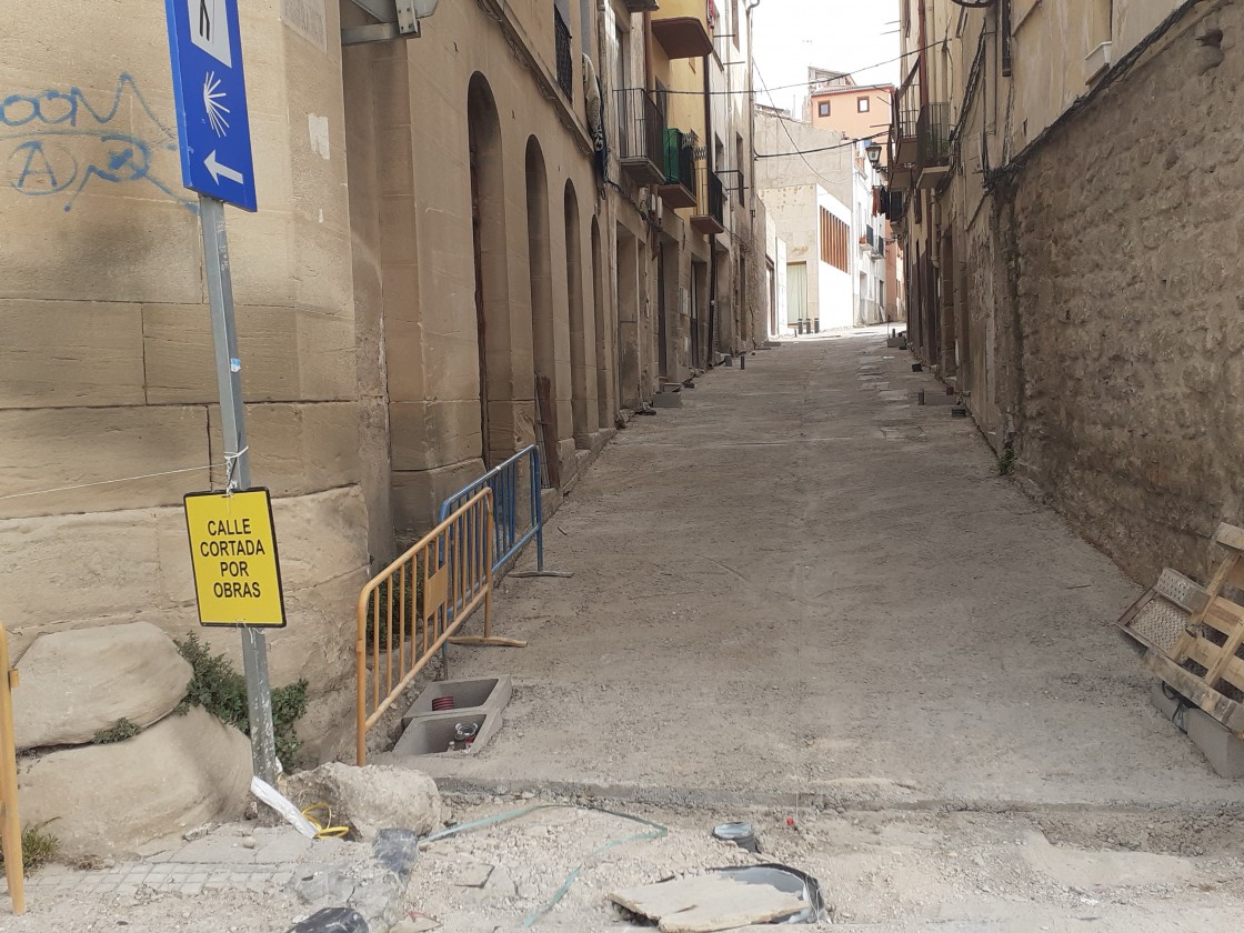 Las obras de renovación de tuberías de la calle Panfranco de Alcañiz entran en su recta final