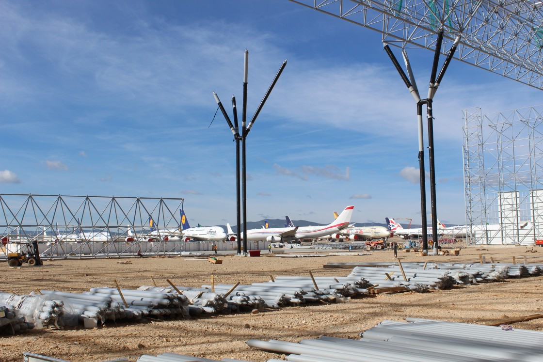 Tarmac Aragón ultima la vuelta al servicio de dos de los veinte A380 que mantiene en el Aeropuerto de Teruel