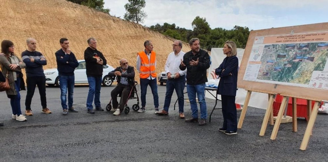 Las obras de la carretera entre Torrevelilla y La Cañada de Verich podrían terminar en enero