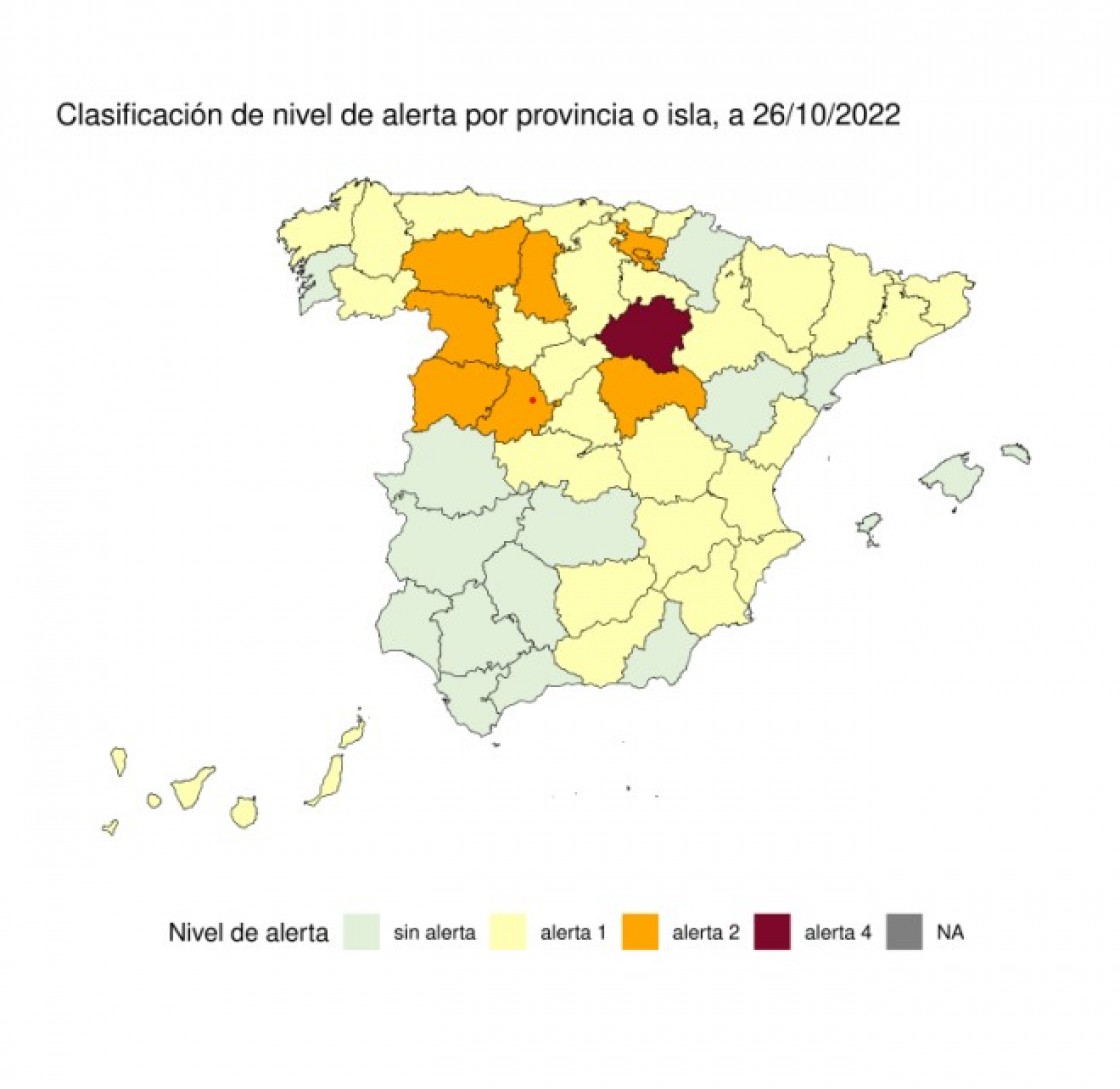 La provincia de Teruel deja de estar en alerta por covid, según el último informe del Ministerio de Sanidad