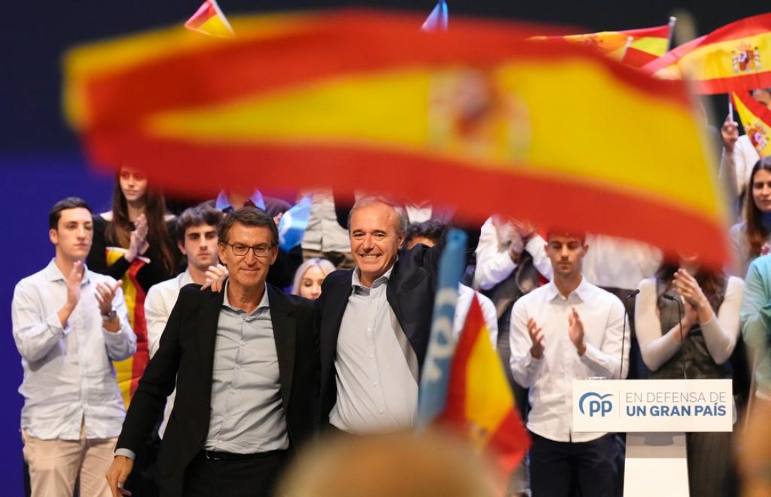 Azcón (PP) dice que Feijóo ha expresado su opinión, pero la decisión de ser candidato al Gobierno de Aragón es suya