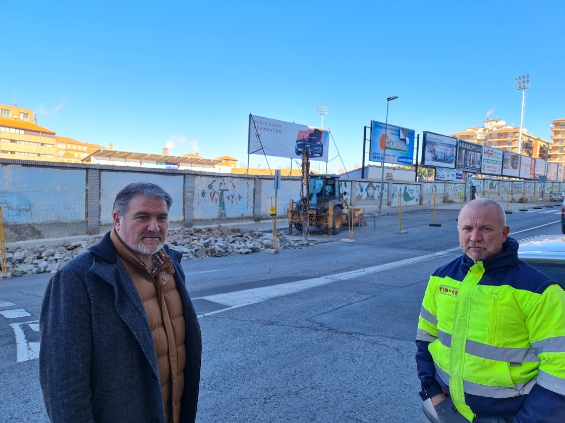 Comienzan las obras para renovar las aceras de un tramo de la avenida Aragón de Teruel