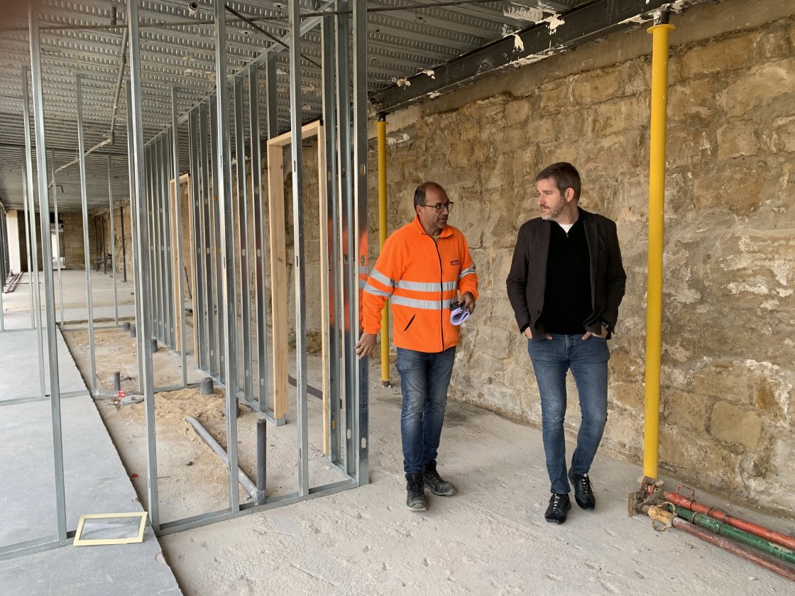 Se retoman las obras de adecuación de los torreones de Alcañiz que albergarán el aulario de la Uned