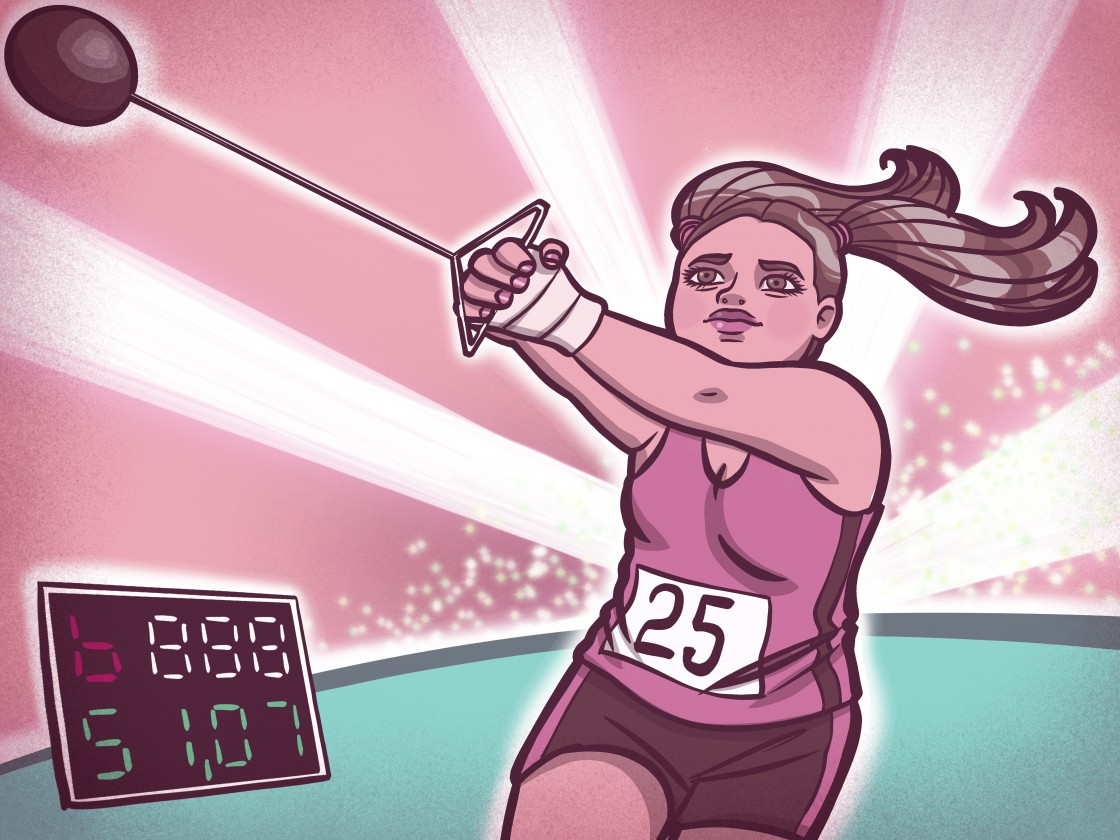 Elena Sanz, atleta lanzadora de martillo: