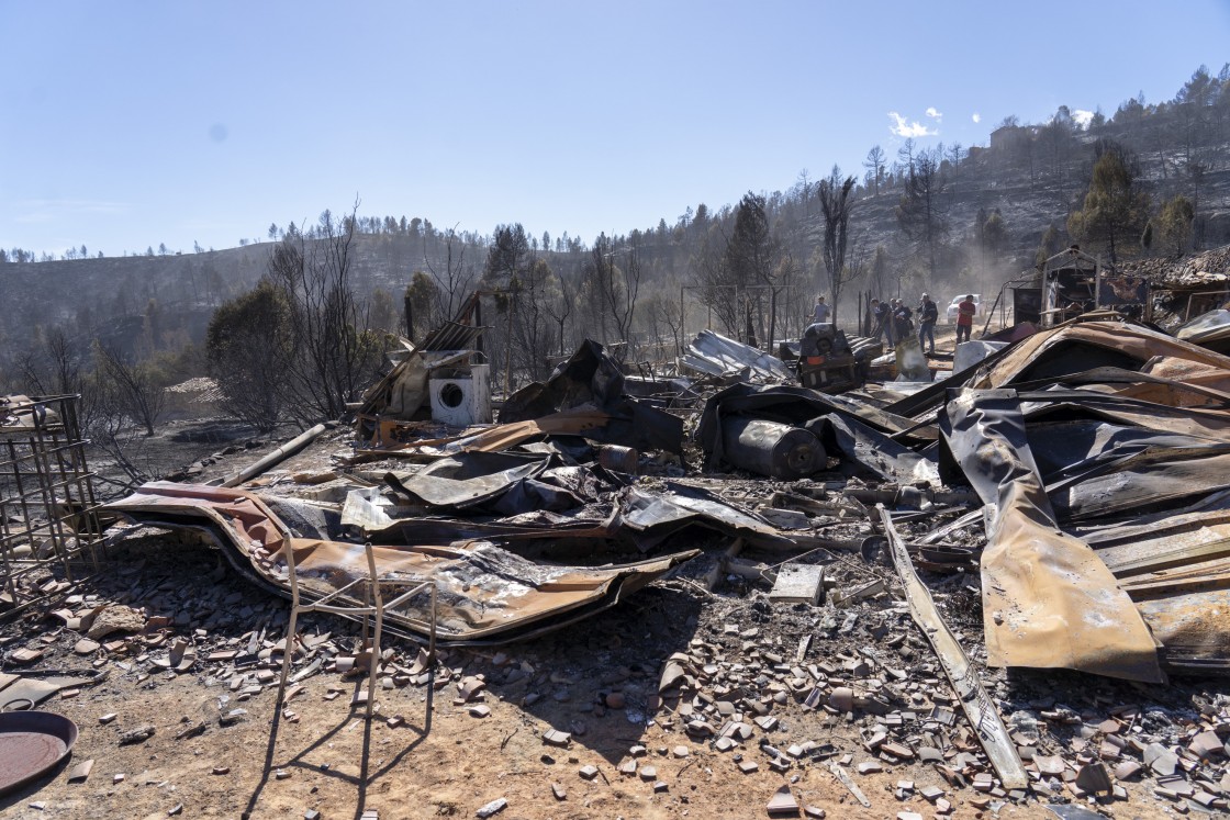 Los vecinos de Olba y San Agustín desalojados por el incendio ya han regresado a sus pueblos