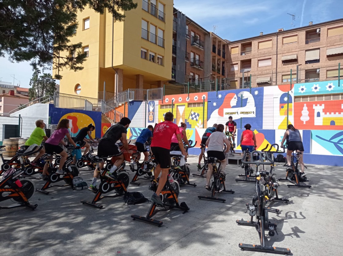 El spinning solidario de Alcañiz recauda 187 euros a favor de Las Cañas