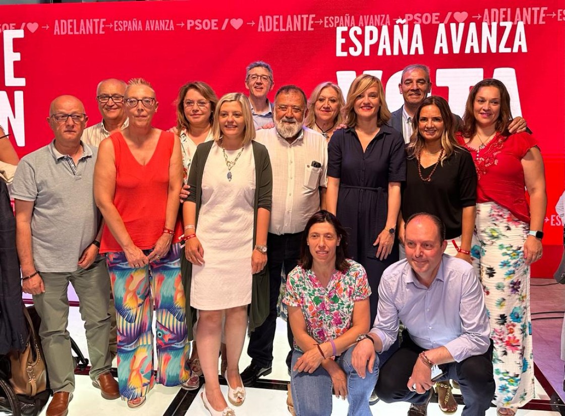 Candidatos de Teruel, en la presentación del programa electoral del PSOE en Madrid