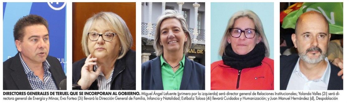 Los nuevos nombramientos de altos cargos  de la DGA incluyen a cinco turolenses